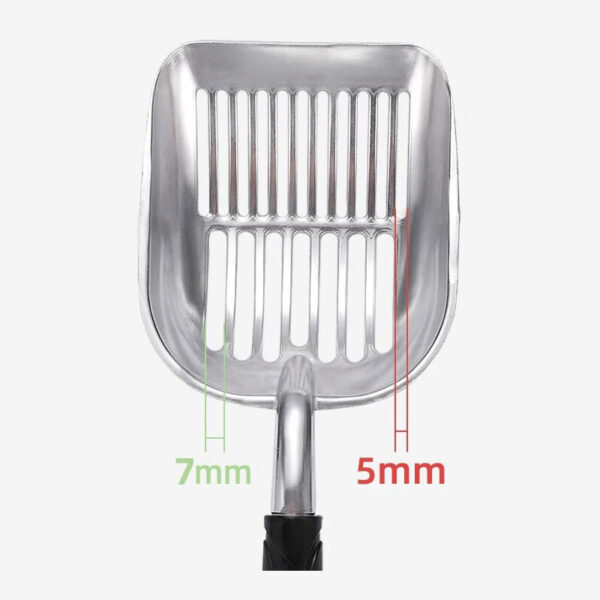 PP Plastic Handle Aluminum Alloy Metal Cat Litter Scoop - Image 3