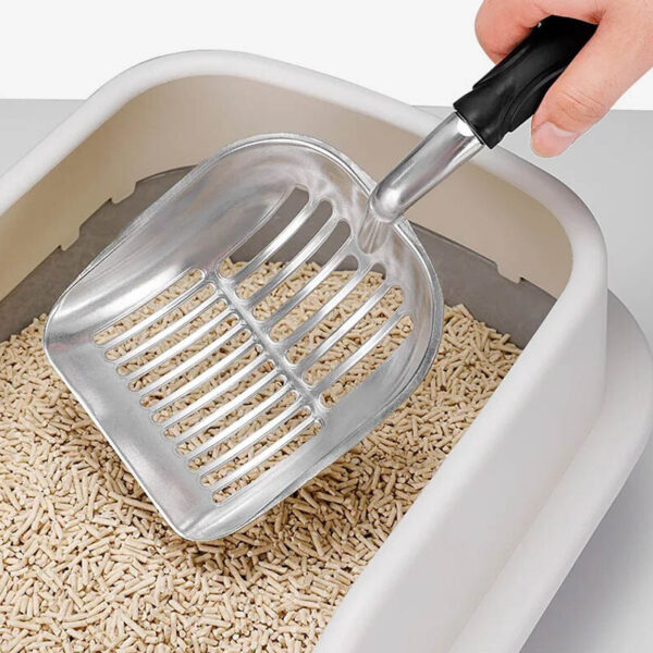 PP Plastic Handle Aluminum Alloy Metal Cat Litter Scoop
